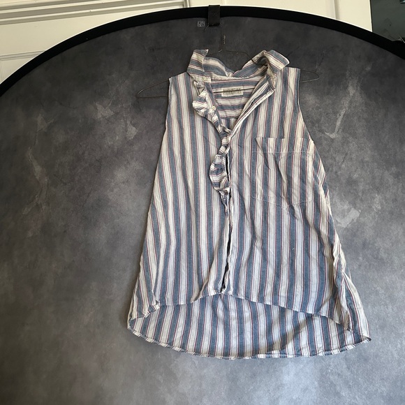 Banana Republic Tops - Vintage Banana Republic Safari & Travel Clothing Co Blue & White Striped Blouse